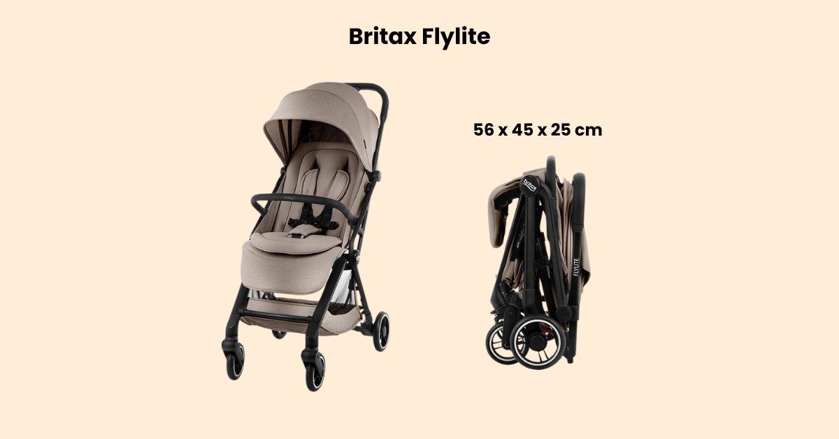 Britax Flylite – Ultralätt resevagn med liggläge och handbagage-mått